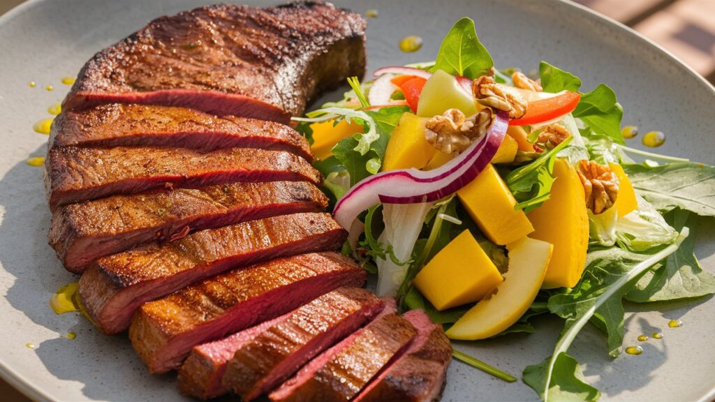 Picanha com Mostarda e Salada Tropical para Verão