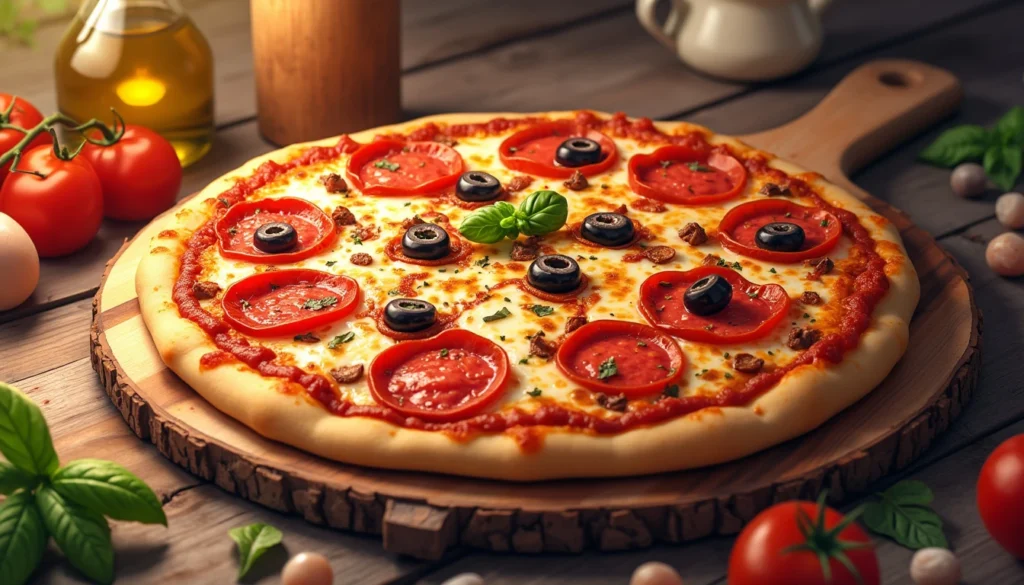 Receita de Pizza caseira de Calabresa com Queijo e Cebola