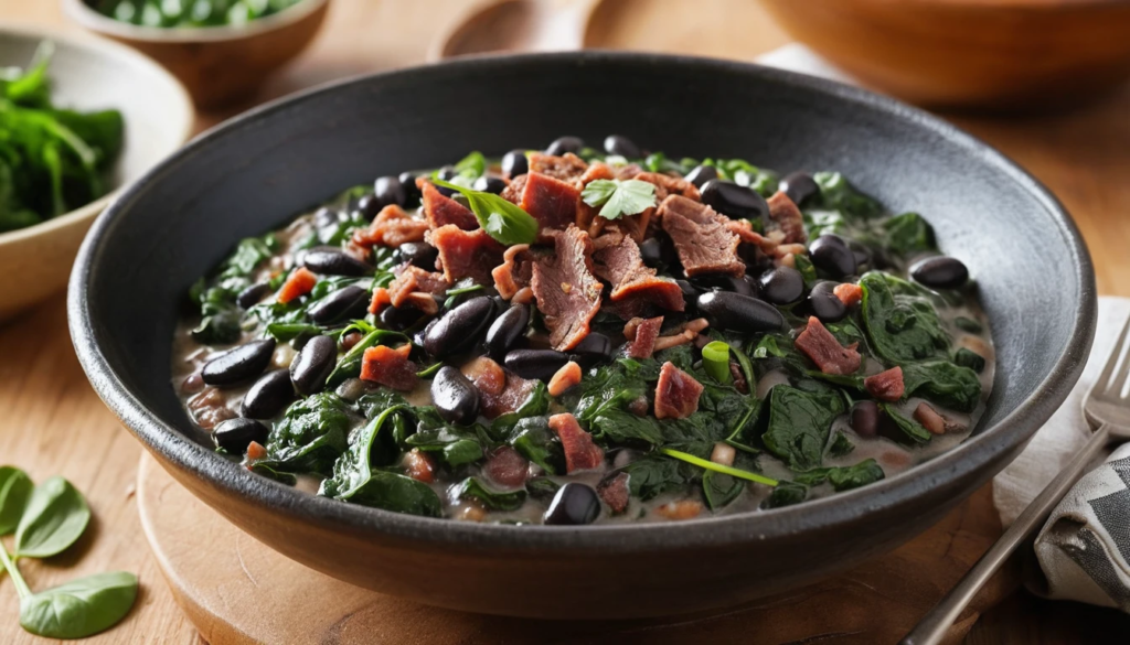 Receita de Feijão Manteiguinha, Espinafre e Carne de Sol: Um Prato Saboroso e Completo