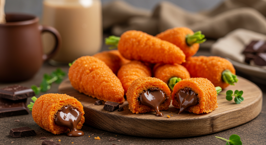 “Deliciosa Cenourinha Recheada com Chocolate: Uma Sobremesa Irresistível para Adoçar seu Dia!”