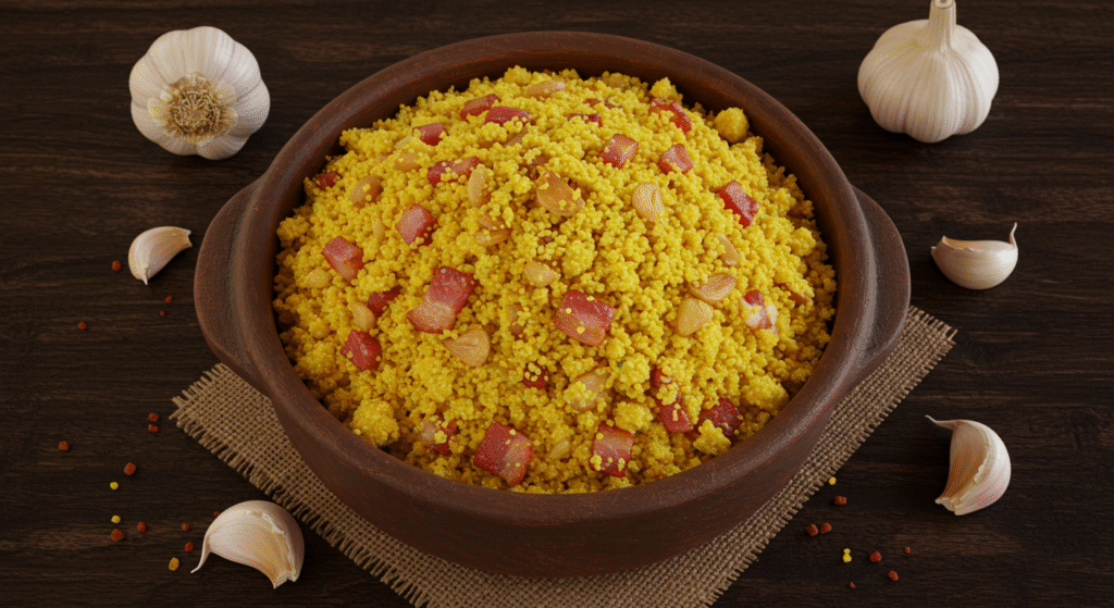 Farofa de Pequi com Alho e Bacon – O Sabor do Cerrado na Sua Mesa