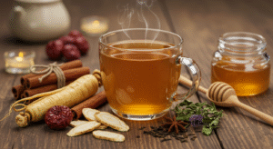 Chá com ginseng afrodisíaco: um carinho que aquece corpo e alma