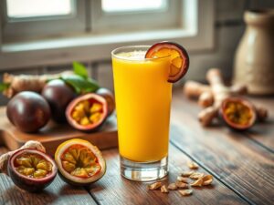 Receita de suco afrodisíaco com maracujá e gengibre