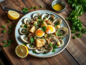 Receita com ostras e ingredientes naturais: Ostras à Brás