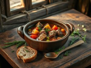 Receita de ensopado medieval dos monges
