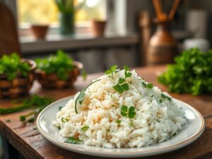 Receita de prato de Quaresma conventual: Arroz de Côco com Ervas