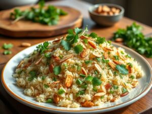 Arroz Afrodisíaco com Ervas e Amêndoas