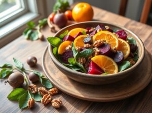 Salada Vibrante de Beterraba com Laranja e Nozes